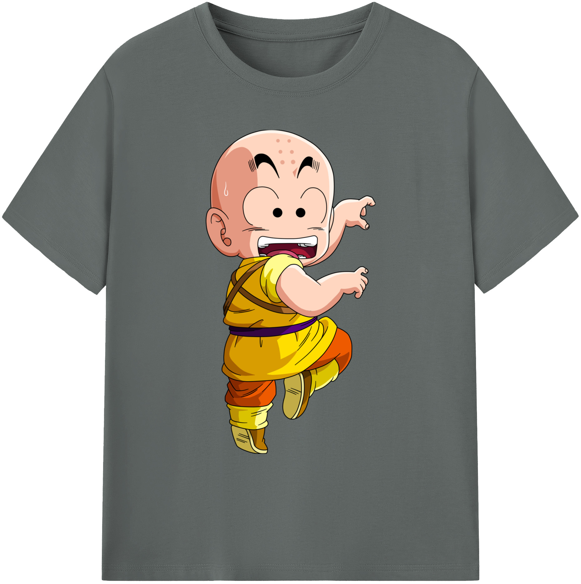 （画像用） ドラゴンボール クリリン DRAGON BALL krillin 綿100％ メンズ半袖Tシャツ｜肌触りやわらか＆通気性